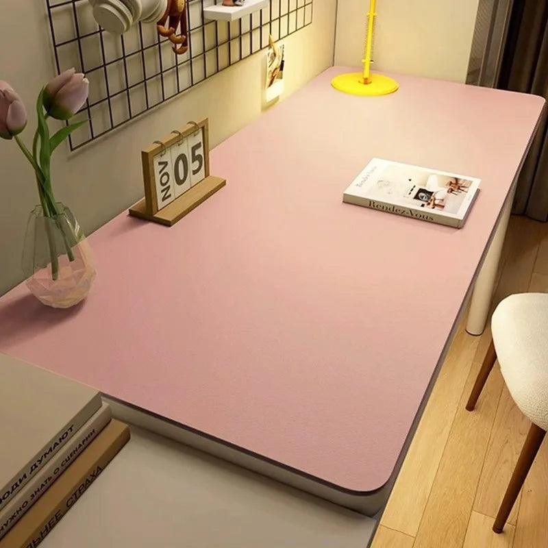 Waterproof Leather Table Cloth & Desk Mat pink 4060cm by HitMyNeed