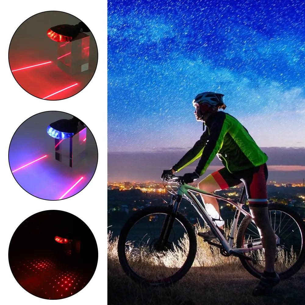 Waterproof LED Bicycle Tail Light with Laser Lane by HitMyNeed