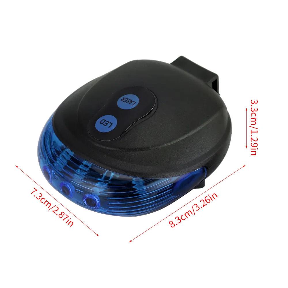 Waterproof LED Bicycle Tail Light with Laser Lane by HitMyNeed