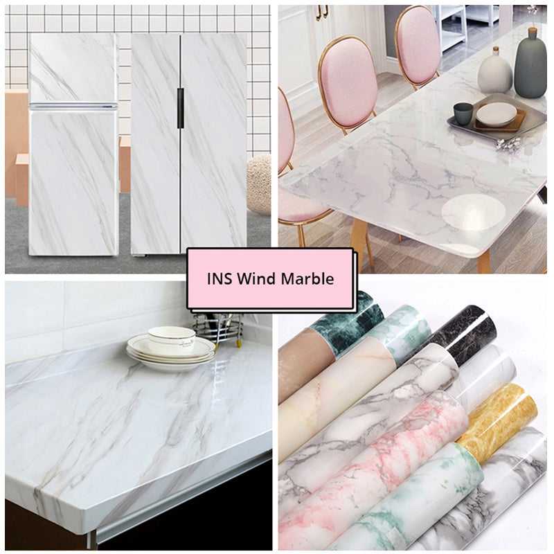 Waterproof Marble Kitchen Sticker 40 x 100cm by HitMyNeed