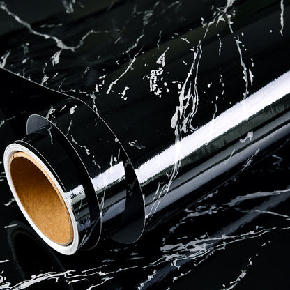 Waterproof Marble Kitchen Sticker 40 x 100cm black-stone by HitMyNeed