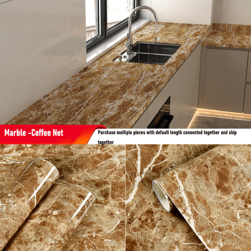 Waterproof Marble Kitchen Sticker 40 x 100cm earl-coffee by HitMyNeed