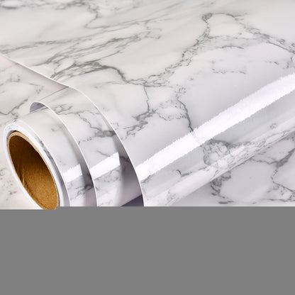 Waterproof Marble Kitchen Sticker 40 x 100cm marble-light-gray by HitMyNeed