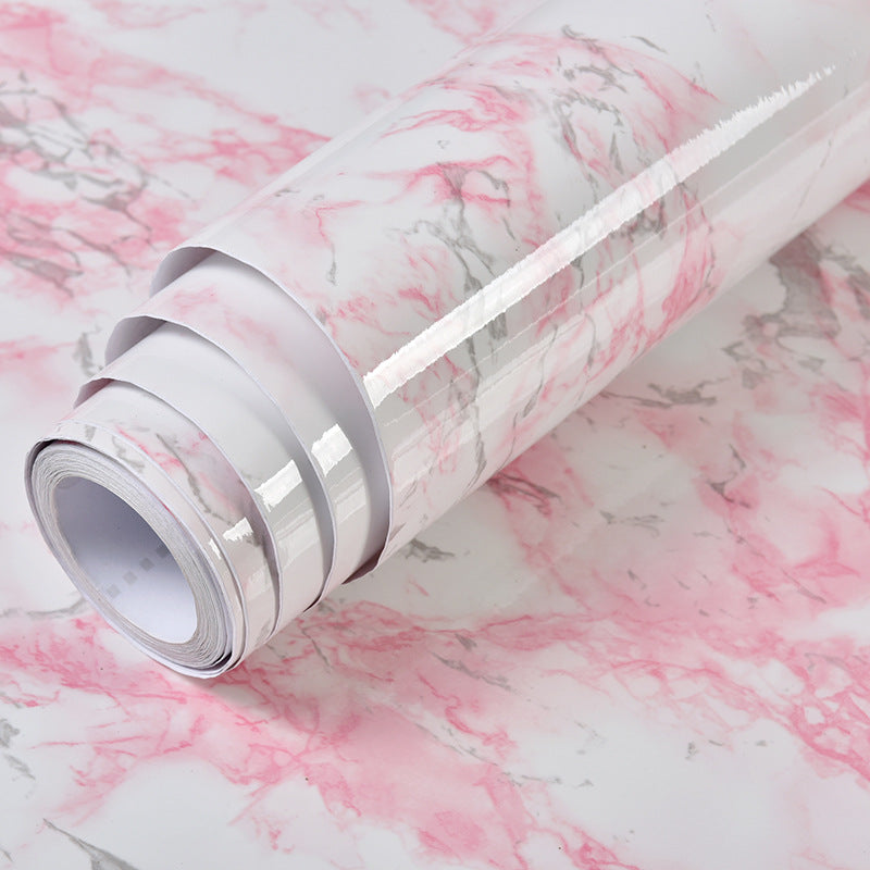 Waterproof Marble Kitchen Sticker 40 x 100cm marble-pink by HitMyNeed
