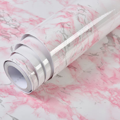 Waterproof Marble Kitchen Sticker 40 x 100cm marble-pink by HitMyNeed