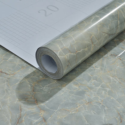 Waterproof Marble Kitchen Sticker 40 x 100cm navy-green by HitMyNeed