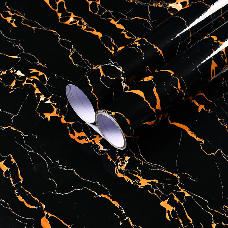 Waterproof Marble Kitchen Sticker 40 x 100cm yellow-silk-jade by HitMyNeed