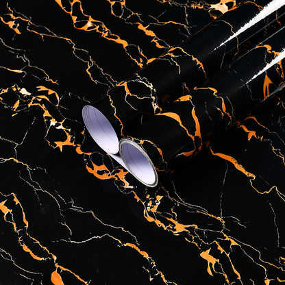 Waterproof Marble Kitchen Sticker 40 x 100cm yellow-silk-jade by HitMyNeed