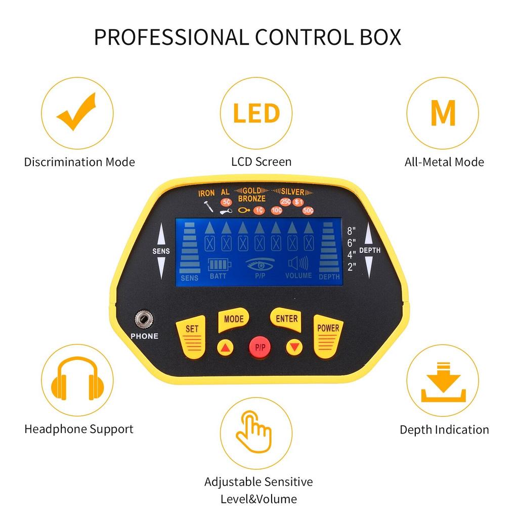 Waterproof Metal Detector with LCD and 3 Modes by HitMyNeed