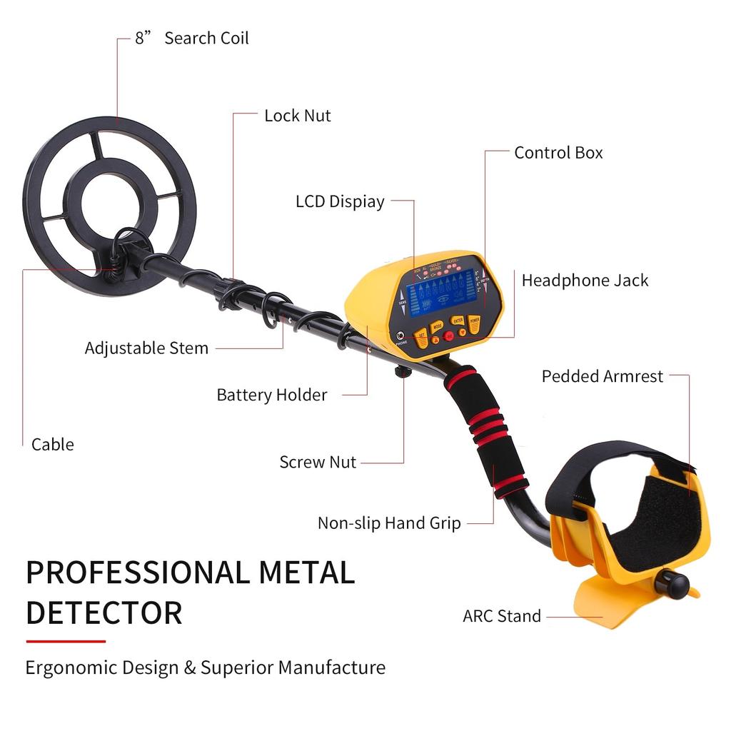 Waterproof Metal Detector with LCD and 3 Modes by HitMyNeed