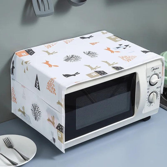 Waterproof Microwave Oven Cover with Side Pockets forest by HitMyNeed