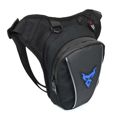Waterproof Motorcycle Drop Leg Waist Bag blue-remark by HitMyNeed