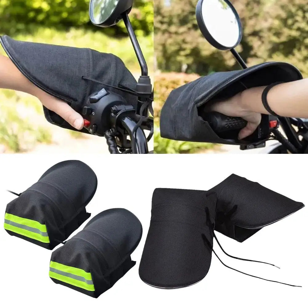 Waterproof Motorcycle Handlebar Muffs with Sun Protection by HitMyNeed