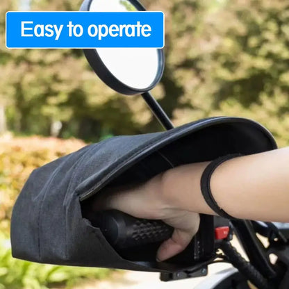 Waterproof Motorcycle Handlebar Muffs with Sun Protection by HitMyNeed