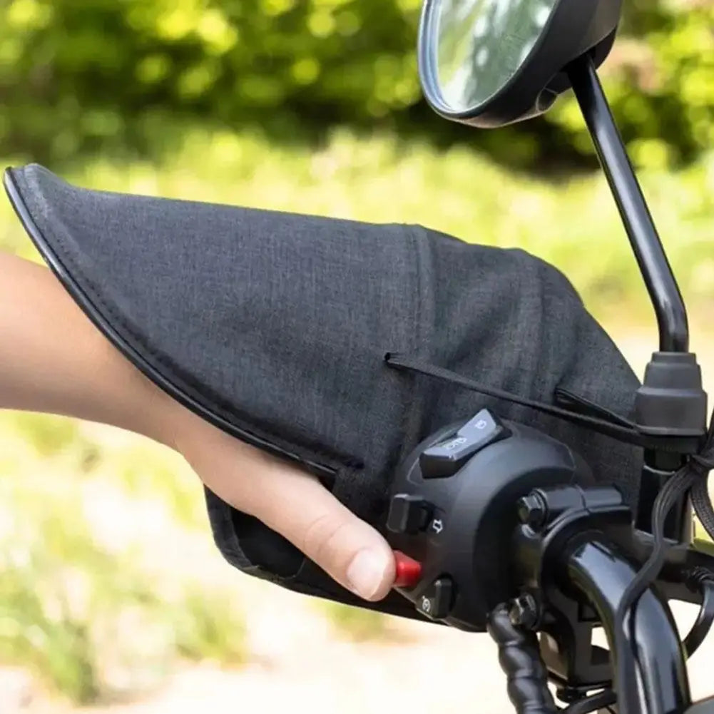 Waterproof Motorcycle Handlebar Muffs with Sun Protection by HitMyNeed