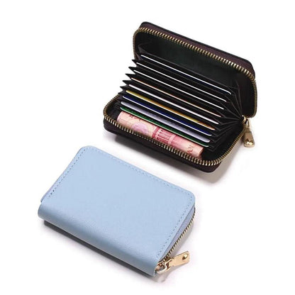 Waterproof Multi-Card Zipper Wallet for Men & Women blue-sky by HitMyNeed