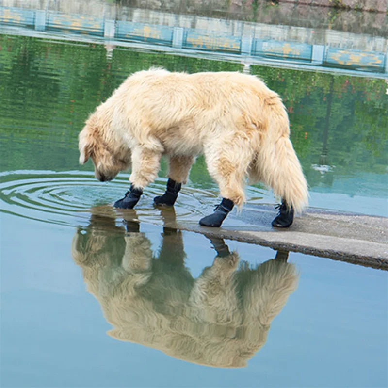 Waterproof Non-Slip Dog Shoes with Adjustable Straps by HitMyNeed