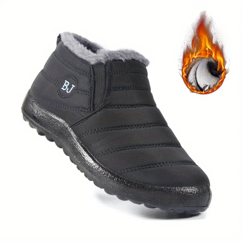 Waterproof Non-Slip Insulated Low Top Snow Hiking Shoes black 41.0 by HitMyNeed