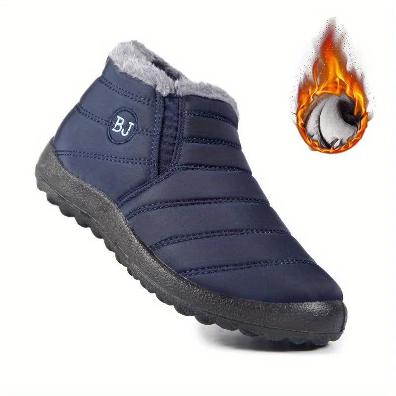 Waterproof Non-Slip Insulated Low Top Snow Hiking Shoes blue 47.0 by HitMyNeed
