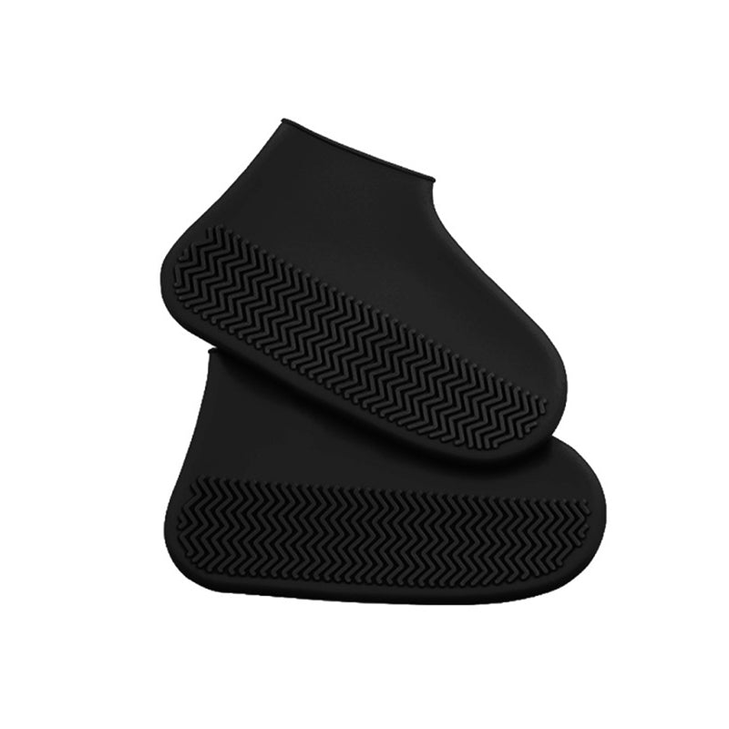 Waterproof Non-Slip Silicone Reusable Shoe Covers black s-26-34 by HitMyNeed