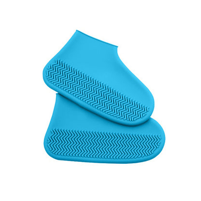Waterproof Non-Slip Silicone Reusable Shoe Covers blue m-35-39 by HitMyNeed