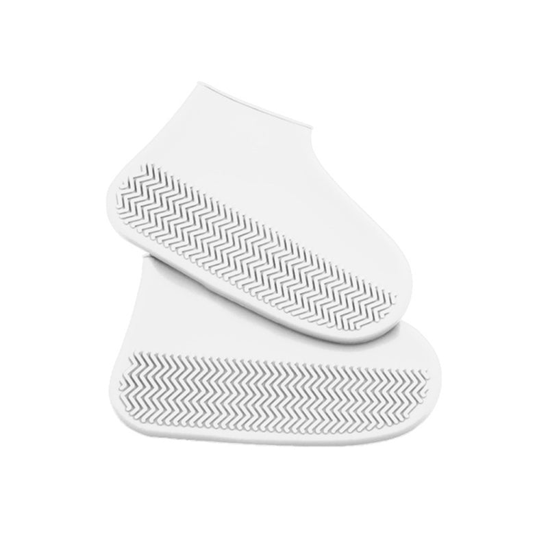 Waterproof Non-Slip Silicone Reusable Shoe Covers white s-26-34 by HitMyNeed