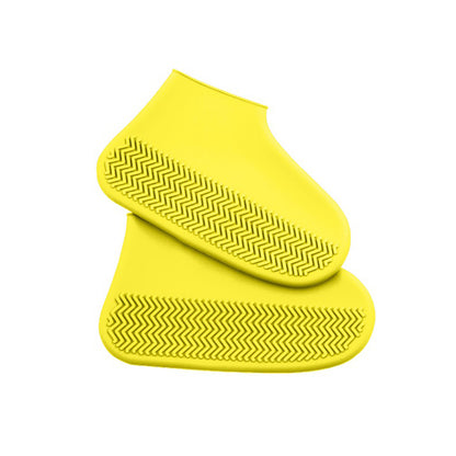 Waterproof Non-Slip Silicone Reusable Shoe Covers yellow m-35-39 by HitMyNeed