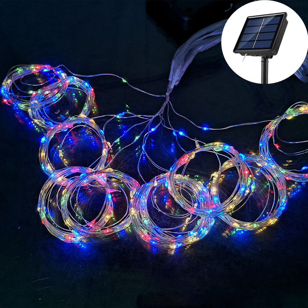 Waterproof Outdoor Solar Curtain String Lights rgb 3m1m by HitMyNeed