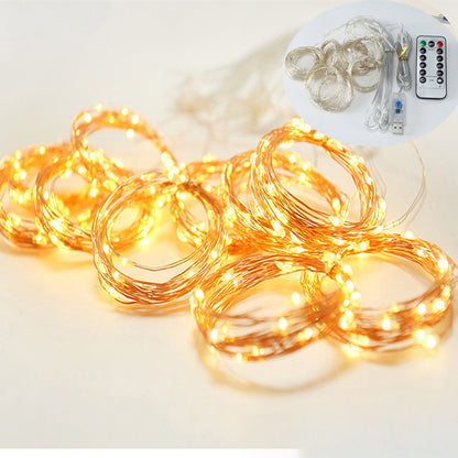 Waterproof Outdoor Solar Curtain String Lights warm-white-usb 3m3m by HitMyNeed