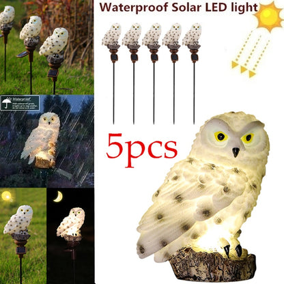 Waterproof Owl Solar Garden Lights (Set of 5) by HitMyNeed