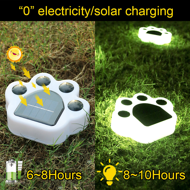 Waterproof Paw Print Solar Garden Lights (8 Pack) by HitMyNeed