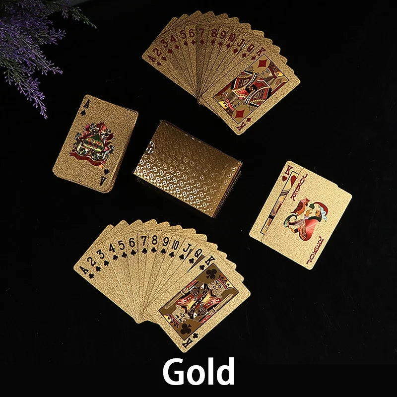 Waterproof PET Plastic Playing Cards for Poker golden-color by HitMyNeed
