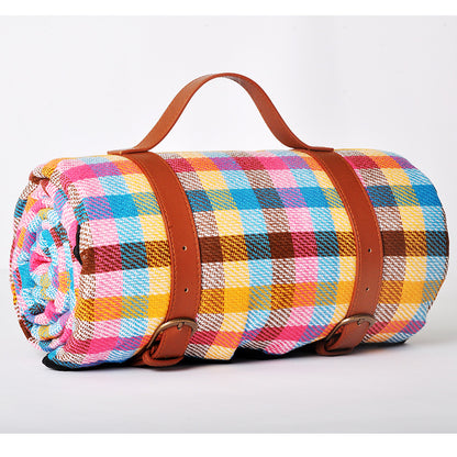 Waterproof Portable Picnic Blanket with Carry Straps style-11 200-200cm by HitMyNeed