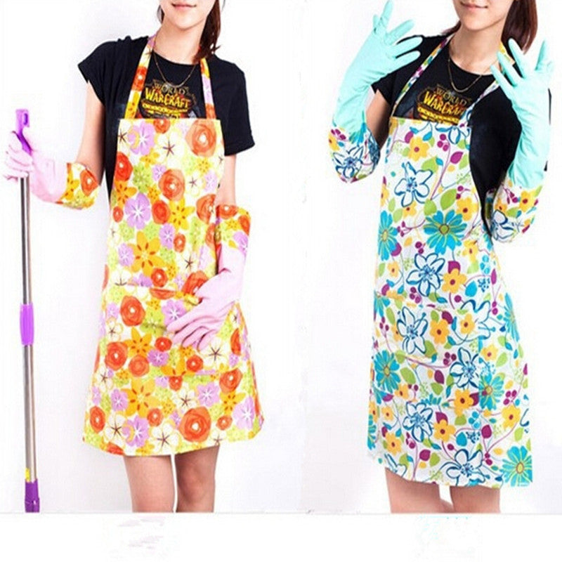 Waterproof PVC Kitchen Apron with Pockets by HitMyNeed