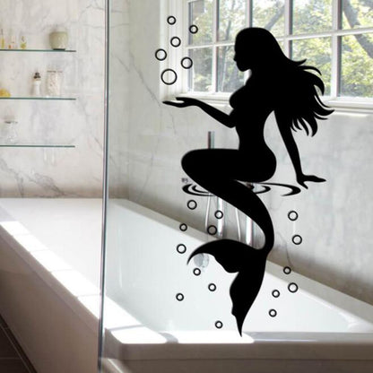 Waterproof PVC Mermaid Wall Decal 57 x 30 cm by HitMyNeed