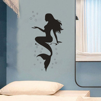Waterproof PVC Mermaid Wall Decal 57 x 30 cm by HitMyNeed