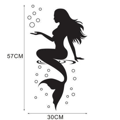 Waterproof PVC Mermaid Wall Decal 57 x 30 cm by HitMyNeed