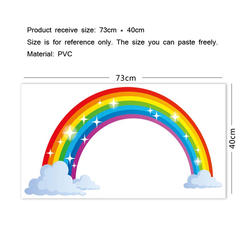 Waterproof PVC Rainbow Wall Sticker for Kids Rooms by HitMyNeed