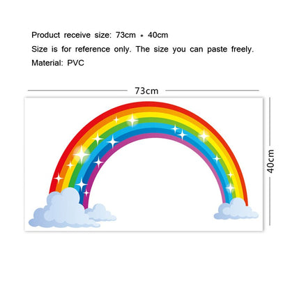 Waterproof PVC Rainbow Wall Sticker for Kids Rooms by HitMyNeed