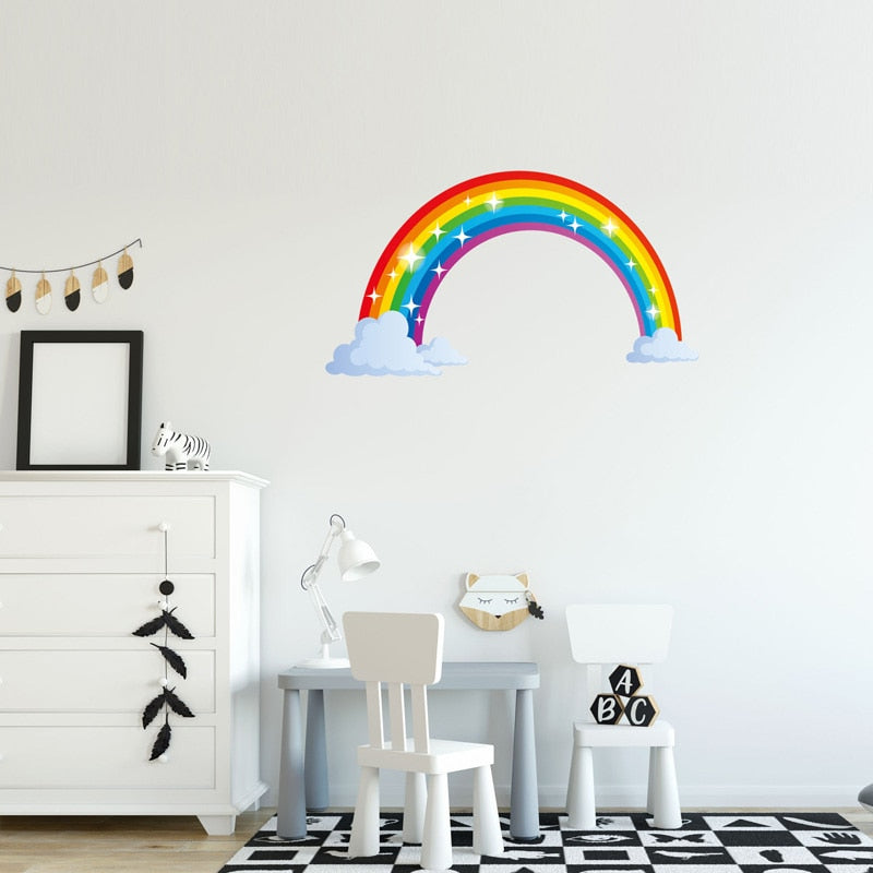 Waterproof PVC Rainbow Wall Sticker for Kids Rooms by HitMyNeed