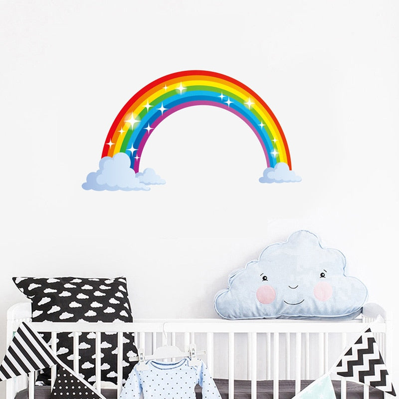 Waterproof PVC Rainbow Wall Sticker for Kids Rooms by HitMyNeed