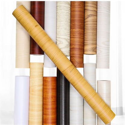 Waterproof PVC Wood Grain Self-Adhesive Sticker Roll by HitMyNeed