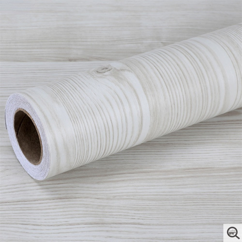 Waterproof PVC Wood Grain Self-Adhesive Sticker Roll hui-bai-pm 30x300cm by HitMyNeed