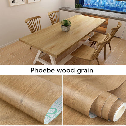 Waterproof PVC Wood Grain Self-Adhesive Sticker Roll nan-wood 80x500cm by HitMyNeed