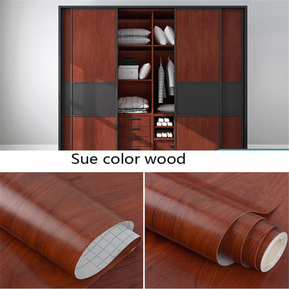 Waterproof PVC Wood Grain Self-Adhesive Sticker Roll su-mu-wallpaper 60x500cm by HitMyNeed
