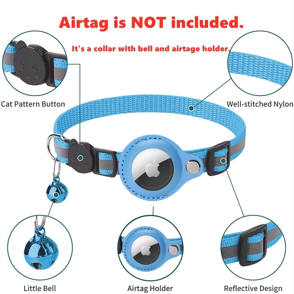 Waterproof Reflective Cat Collar for Apple AirTag by HitMyNeed