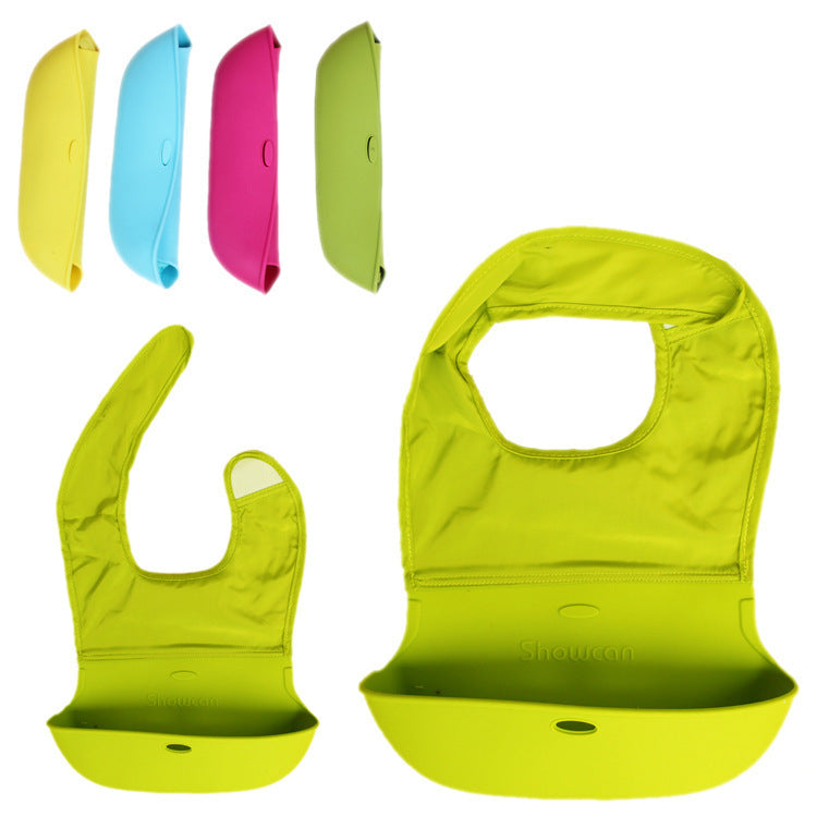 Waterproof Roll Up Silicone Dribble Bib by HitMyNeed