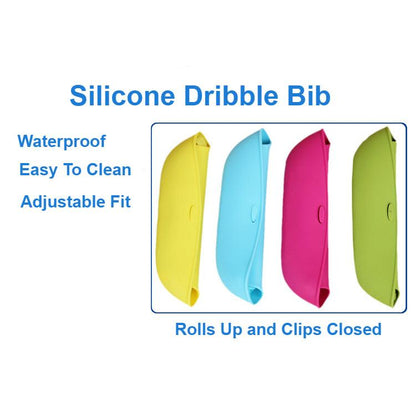 Waterproof Roll Up Silicone Dribble Bib by HitMyNeed