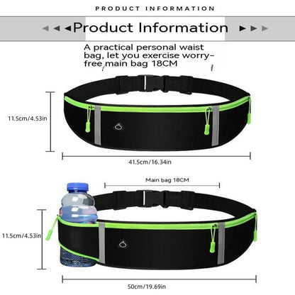 Waterproof Running Waist Phone Bag with Wallet Pockets by HitMyNeed