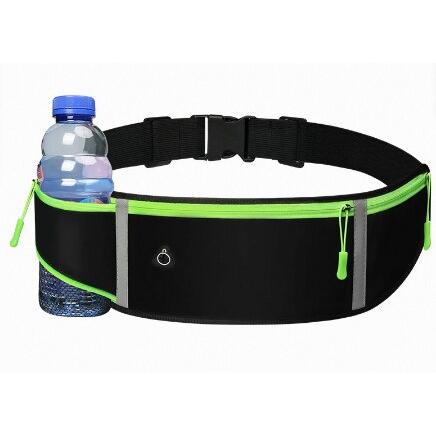 Waterproof Running Waist Phone Bag with Wallet Pockets black by HitMyNeed